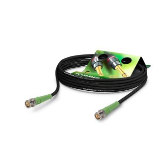 SOMMER CABLE Wordclock SC-Focusline L Highflex, 1  x  0,22 mm² | BNC / BNC, HICON 2,00m | schwarz | grün