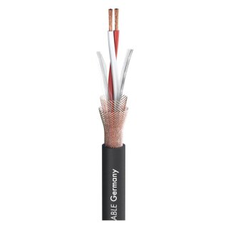 SOMMER CABLE Mikrofonkabel SC-Symbiotic; 2 x 0,20 mm²; PVC Ø 5,20 mm; schwarz (100m)